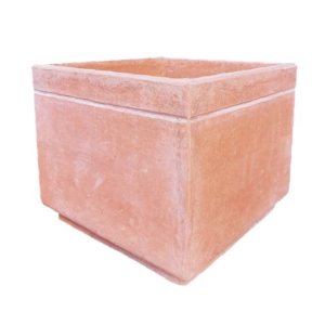 Vaso Quadrado Imitação de Barro