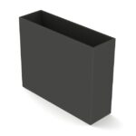 Floreira Terrace 100 em betão reforçado com fibras, resistente e elegante, ideal para decoração de jardins, varandas e interiores.