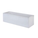 Floreira Retkube 120 e 99 em betão reforçado, ideal para decoração interior e exterior, disponível em antracite, branco e cinza.