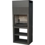 Churrasqueira Moderna CM10 modular em preto mate com design elegante"