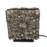 Candeeiro Boho Conchas do Mar - Quadrado Chocolate - 15cm