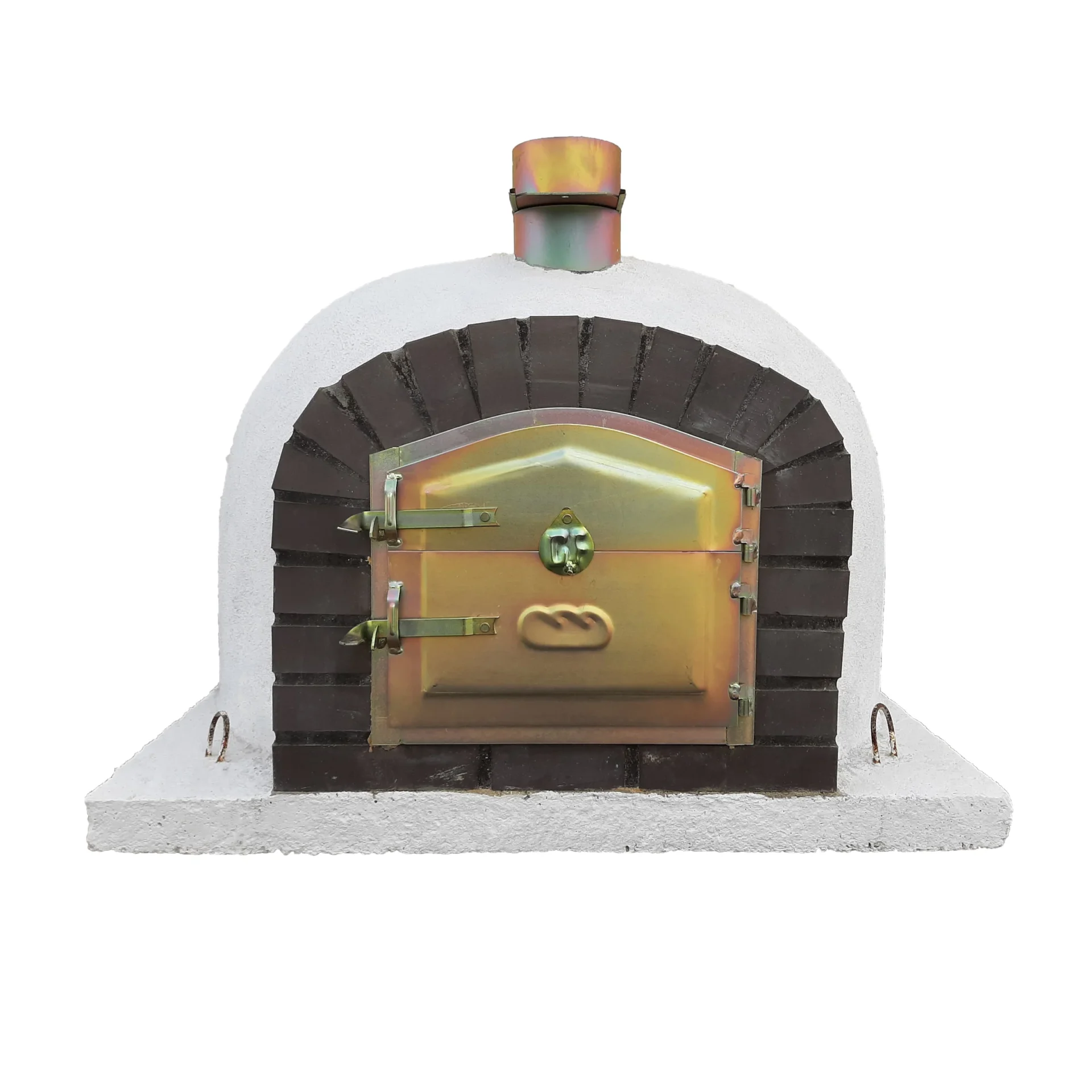 Forno a lenha Setúbal com acabamento cinza