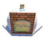 Forno a lenha de canto em tijolo refratário – modelo Braga