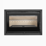 Recuperador de Calor Onix 900 Style da Solrak, modelo com vidro serigrafado, ventilação forçada, potência de 12,6 kW, ideal para grandes espaços.