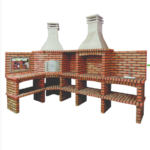 Churrasqueira Oven de canto com bancadas