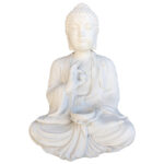 Fonte de Buda com Taça em Betão – 120 cm - Betão Natural Branco