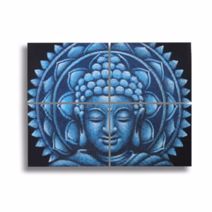 Quadro Mandala Buda Azul