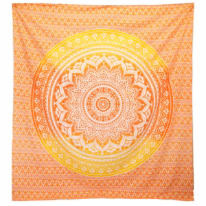 tapeçaria mandala laranja