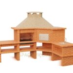 Churrasqueira com forno em tijolo tradicional