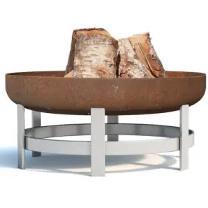 Fire Pit Preila – Lareira de Exterior Acabamento Ferrugem Natural